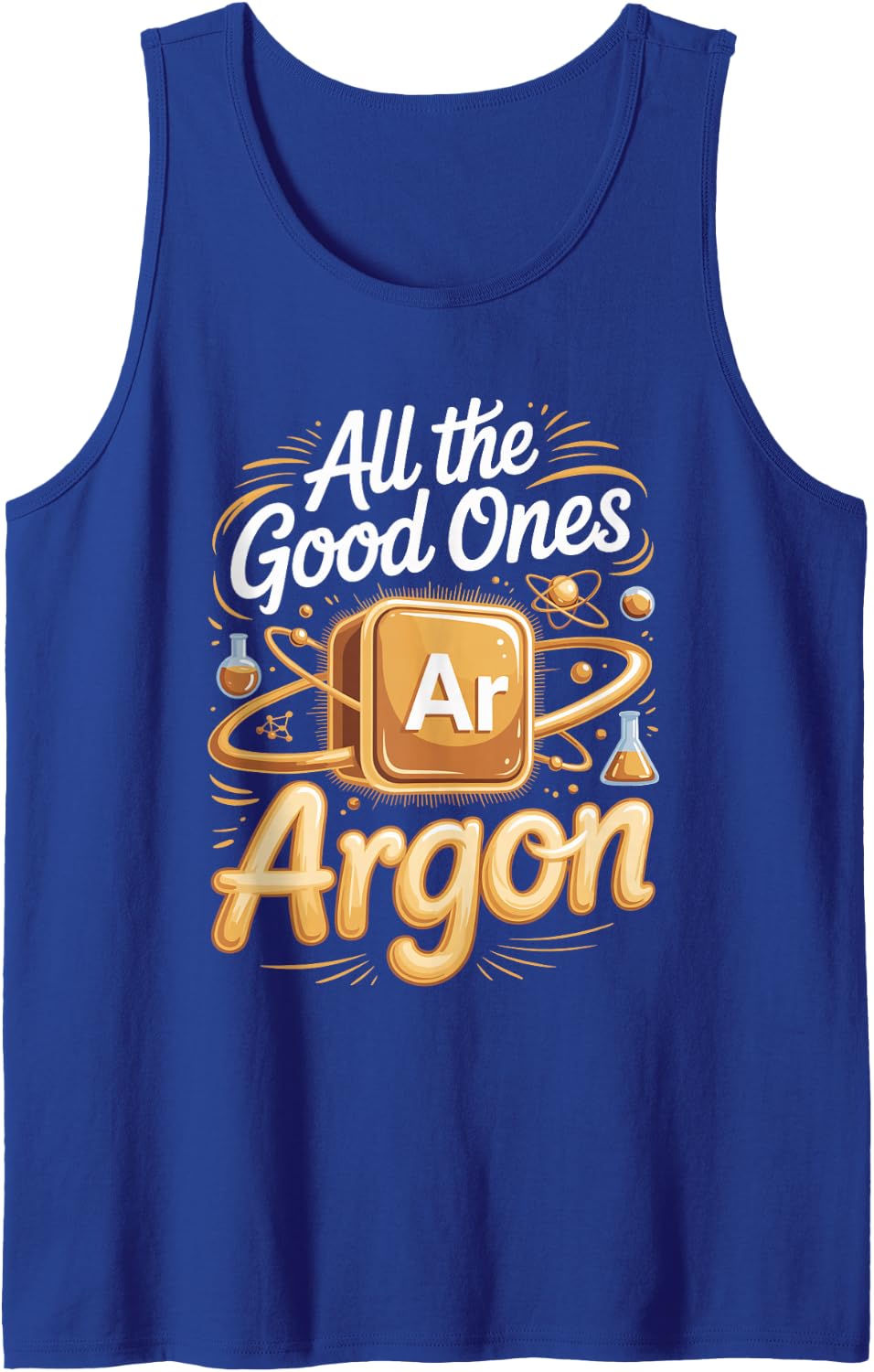 All the Good Ones Argon Chemistry Science Tank Top - Royal Blue