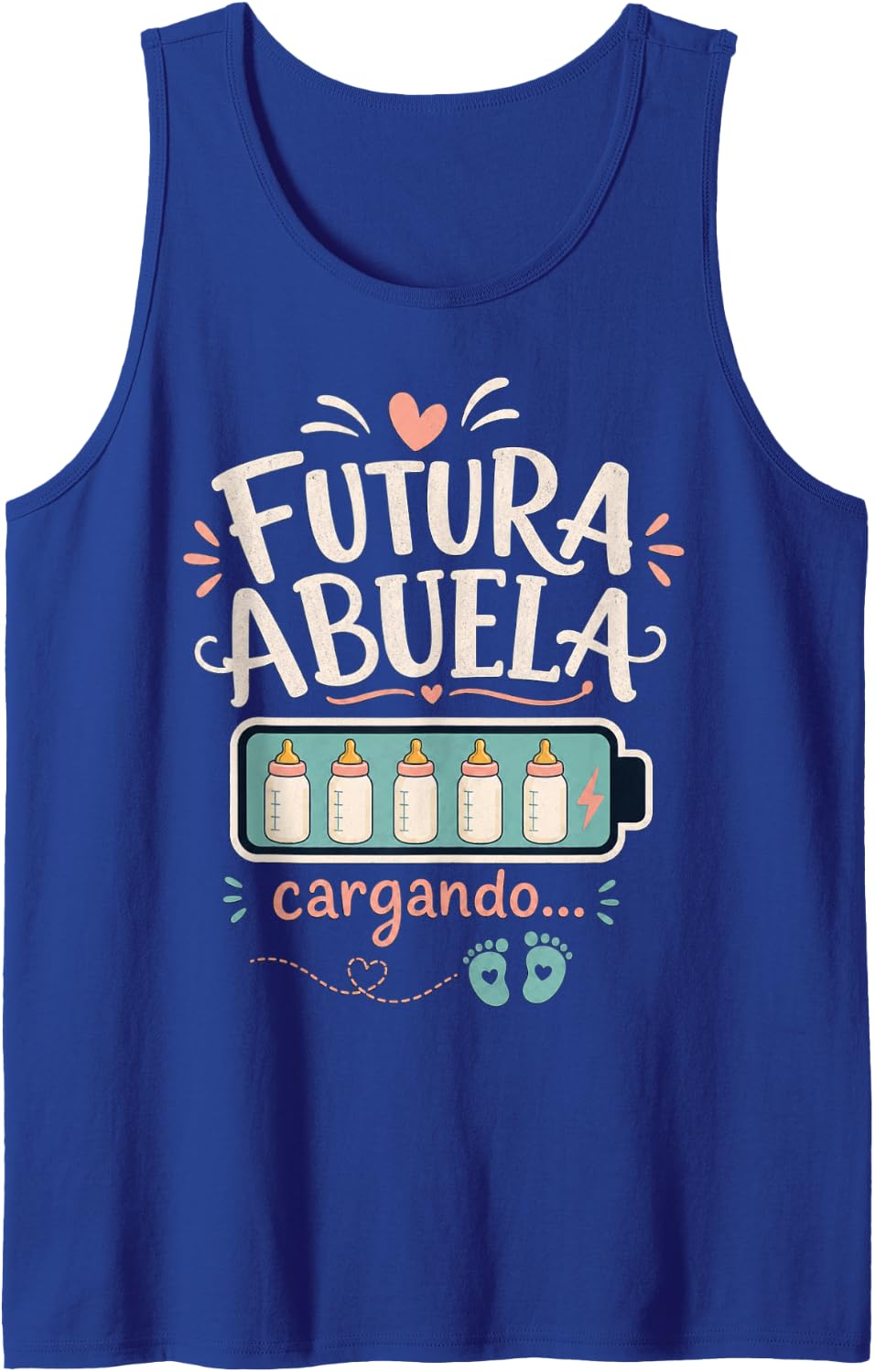 Futura Abuela Cargando Baby Bottles Design Tank Top - Royal Blue