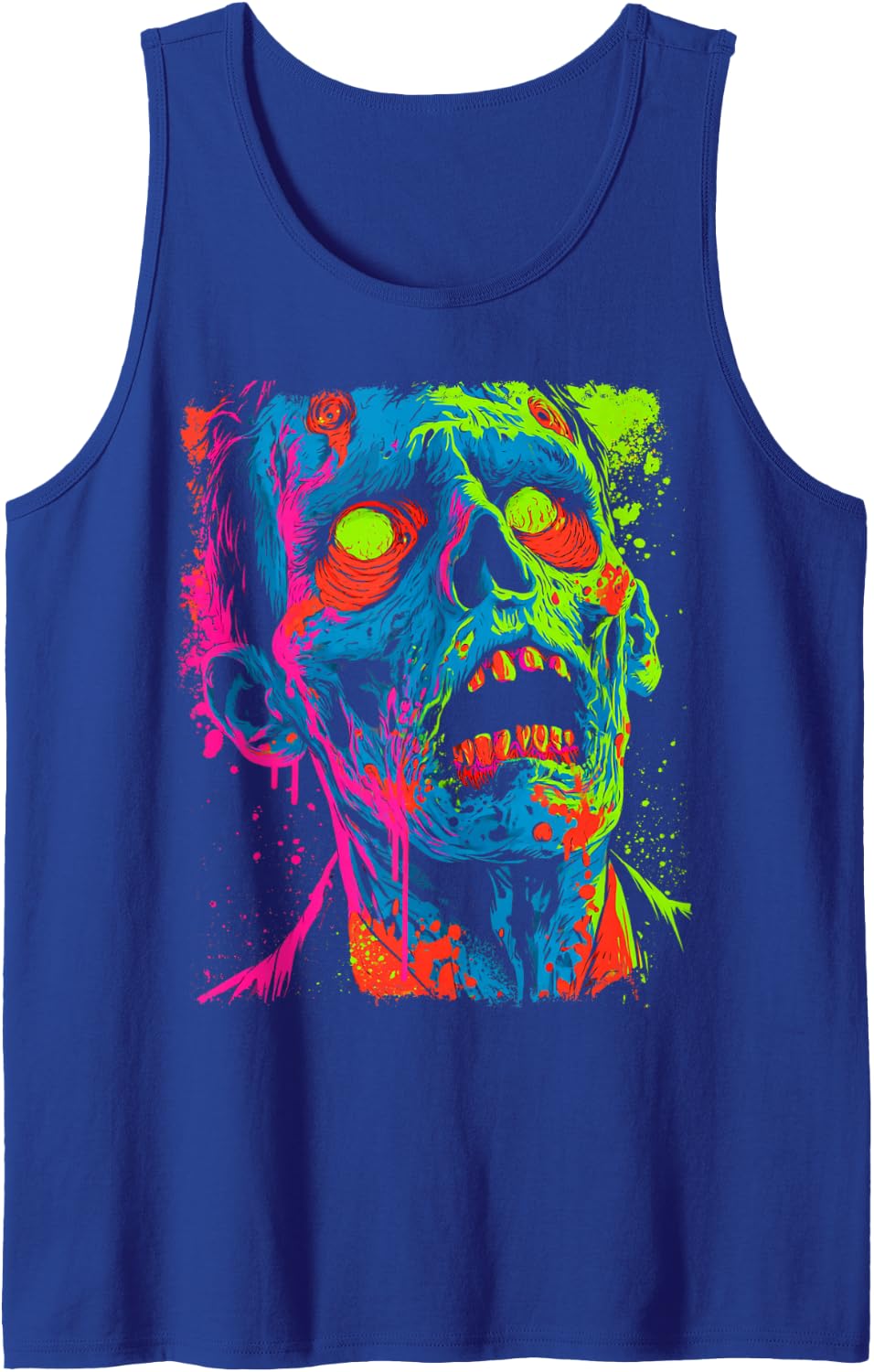 Zombie Designer Sleeveless Tank Top - Royal Blue