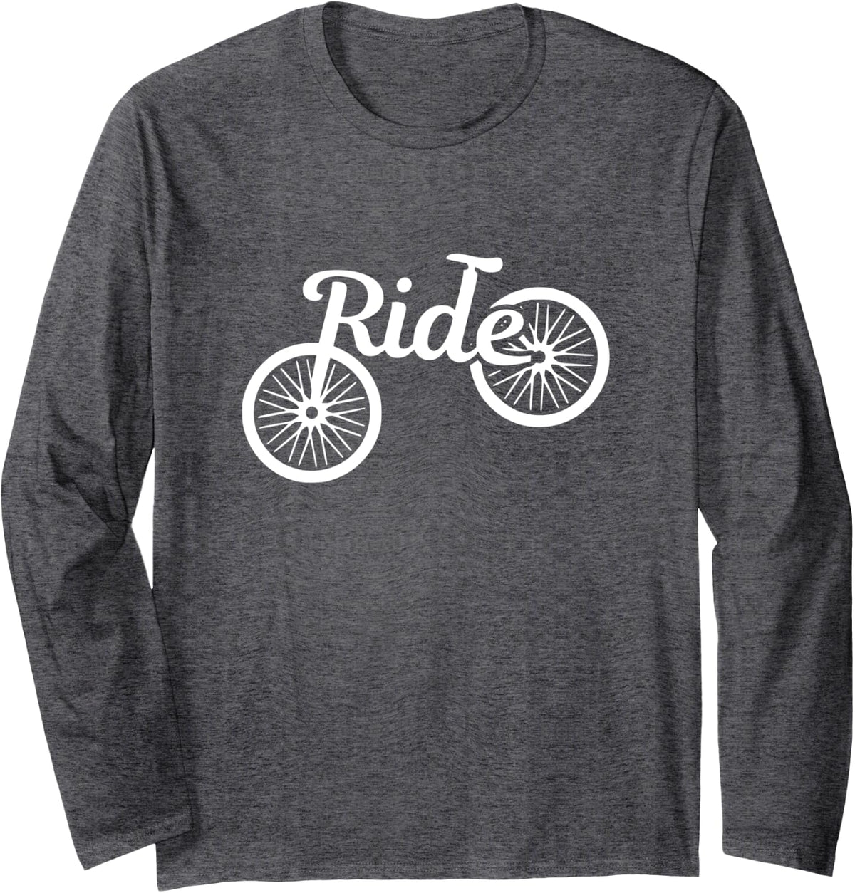 Ride Cool Cycling Long Sleeve T-Shirt - Adult Unisex Dark Heather Grey