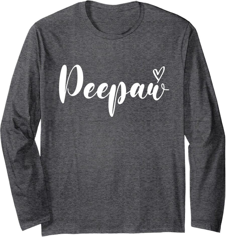 Grandfather Granddad Grandpa Peepaw Long Sleeve T-Shirt - Adult Unisex Dark Heather Grey