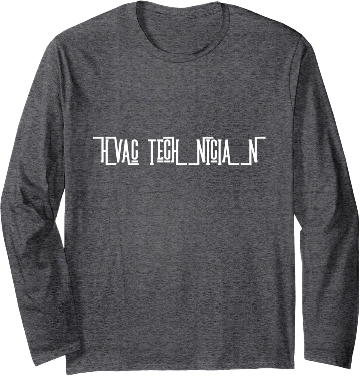 HVAC Technician Long Sleeve T-Shirt - Adult Unisex Dark Heather Grey