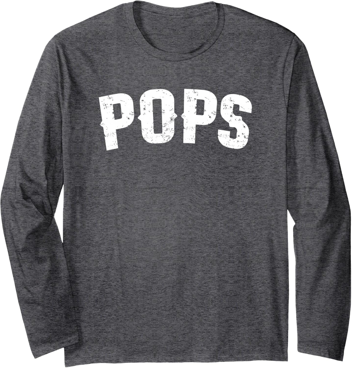 Pops Long Sleeve T-Shirt - Adult Unisex Dark Heather Grey