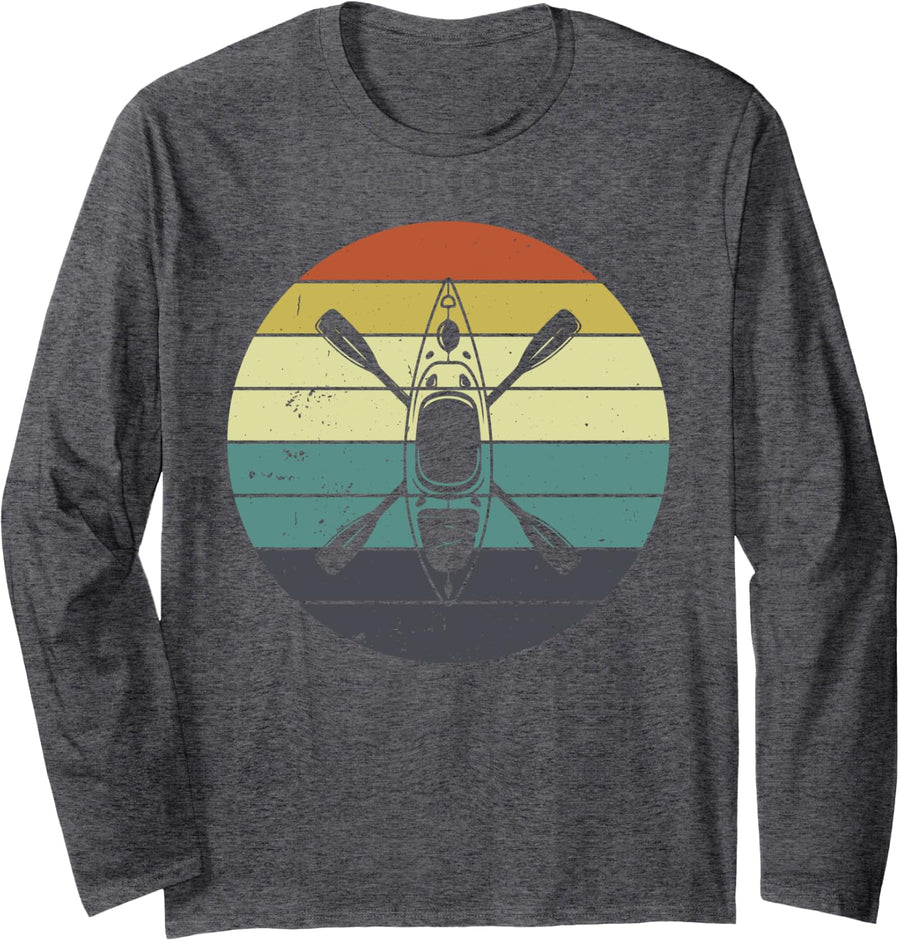 Watersports Kayaking Canoeing Kayak Canoe Kayak Long Sleeve T-Shirt - Adult Unisex Dark Heather Grey