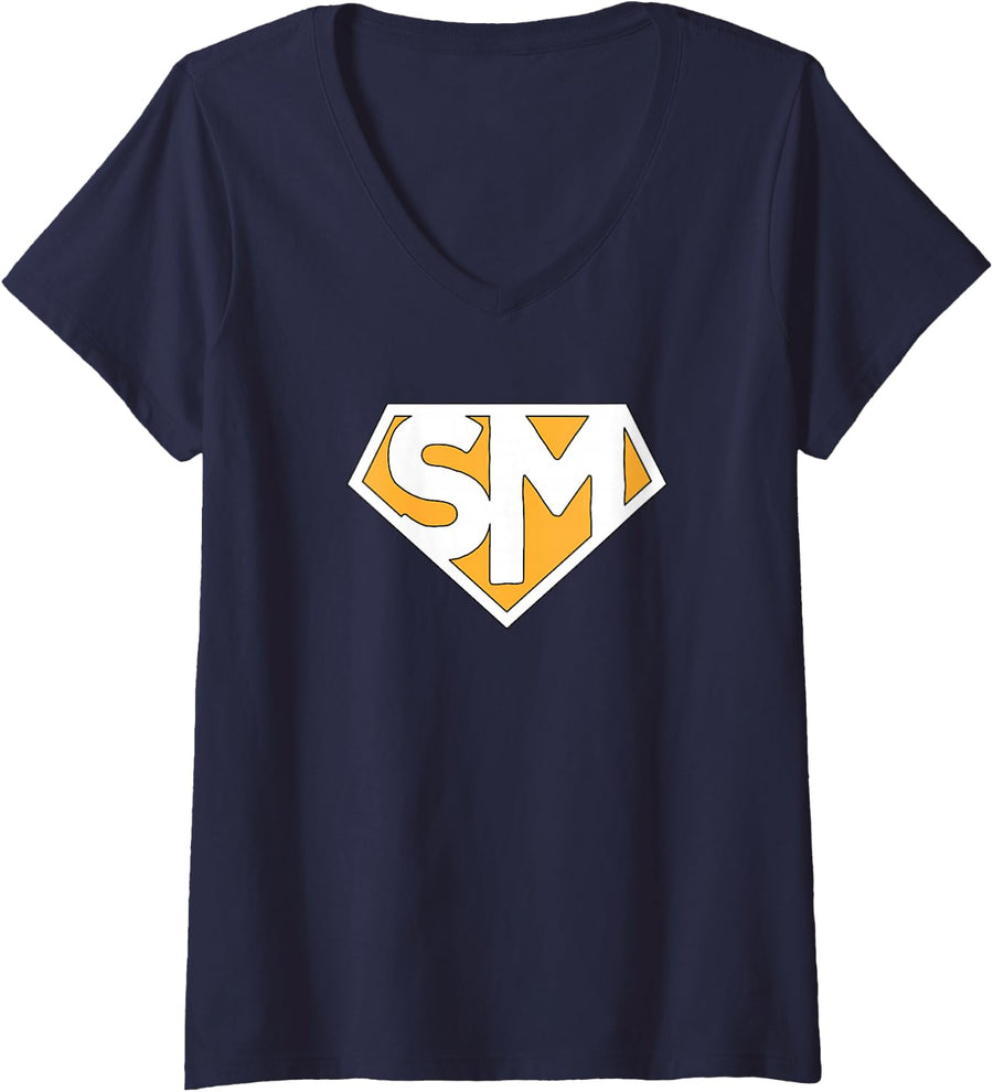 Women's Super Scrum Master - Agile Scrum Master T-Shirt V-Neck T-Shirt - Navy Blue