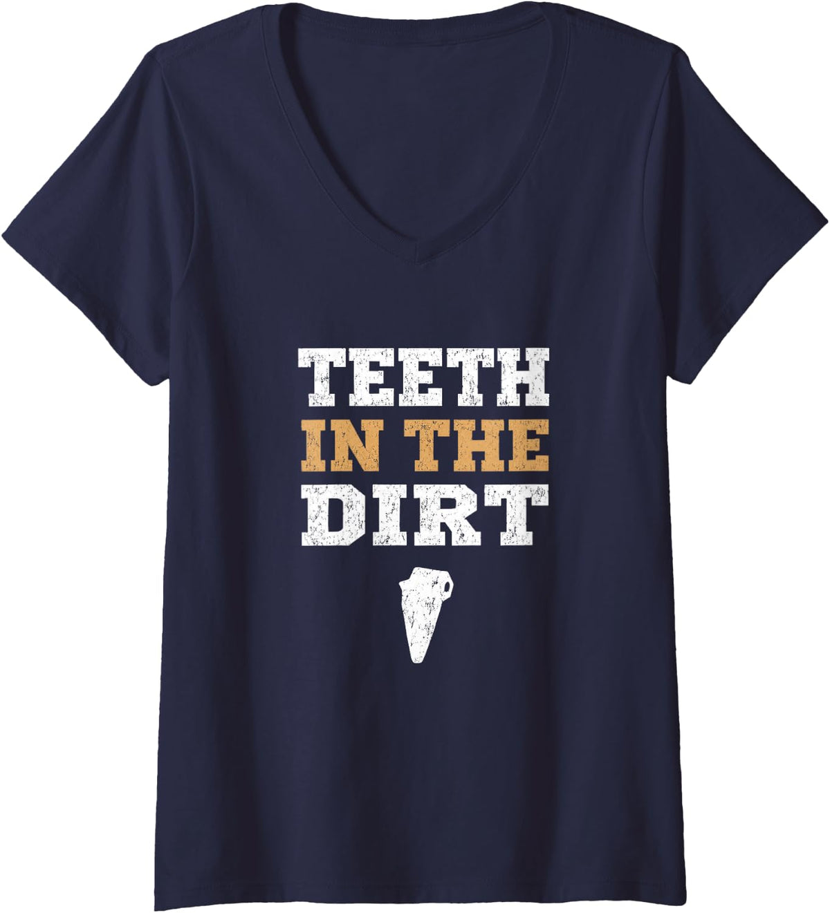Women's Heavy Equipment Operator V-Neck T-Shirt - Navy Blue