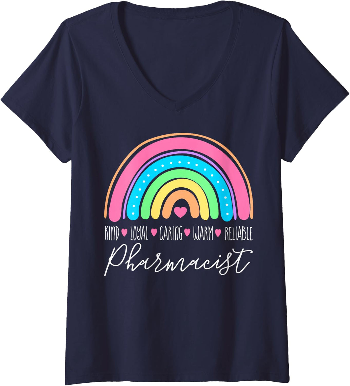 Women's Future Pharmacist Pharmacy Technician Pharmacology V-Neck T-Shirt - Navy Blue