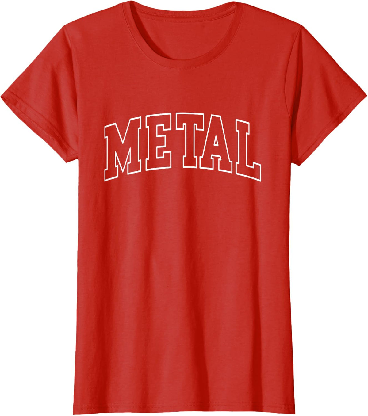 Metal Varsity College University School Campus T-Shirt - Red