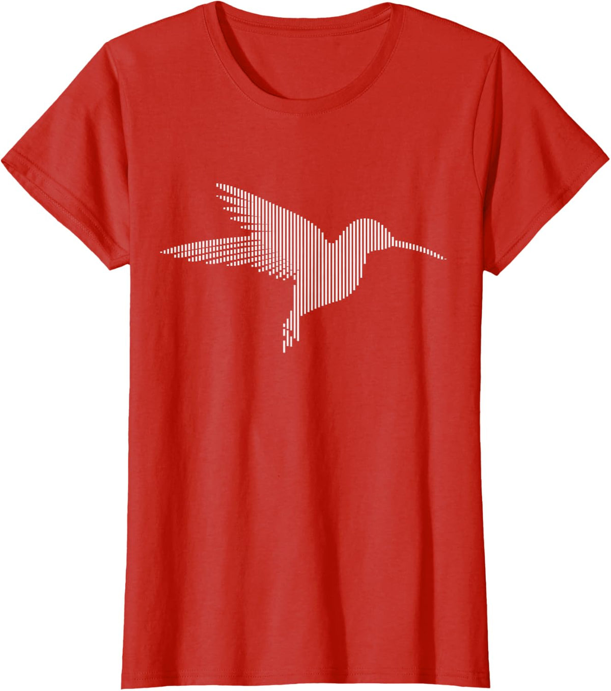 Hummingbird Humming Bird Geo Design T-Shirt - Red