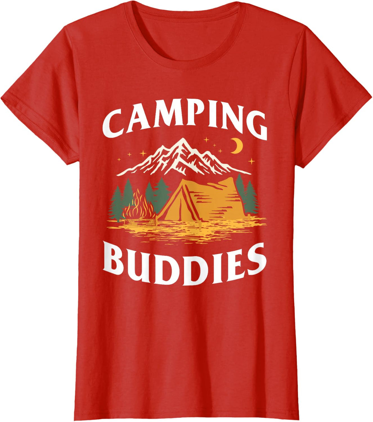 Camping Buddies Funny Camping T-Shirt - Red