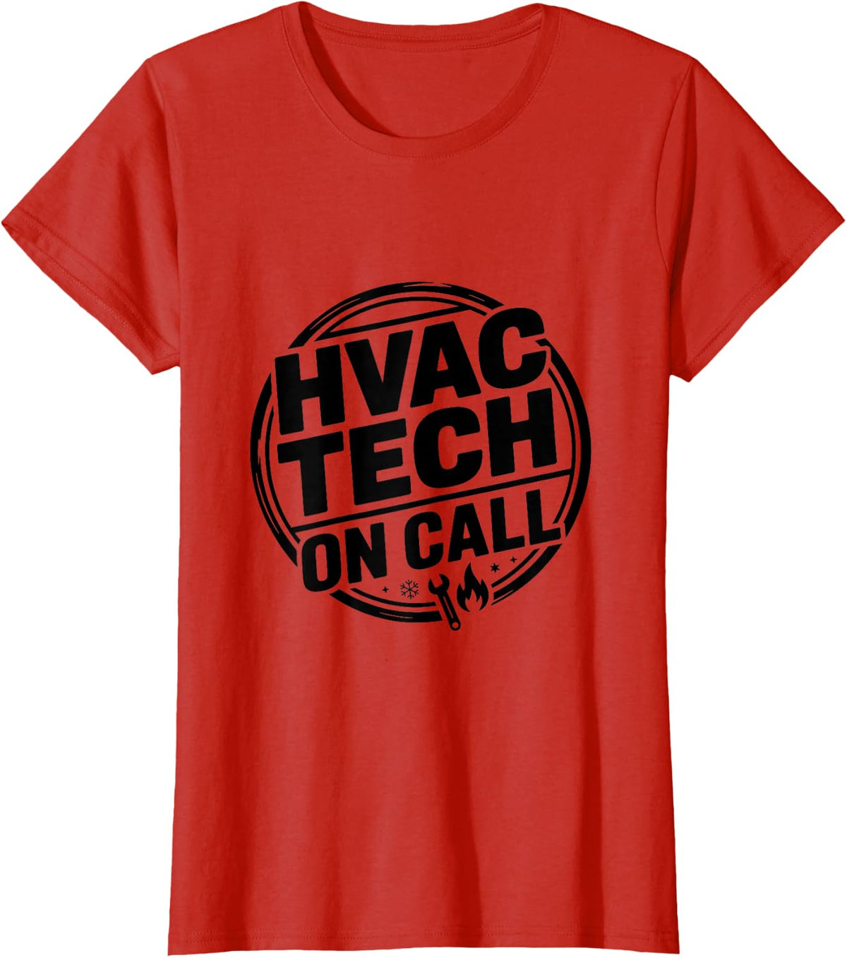 HVAC Technician Service Technician Hands-On Pros T-Shirt - Red