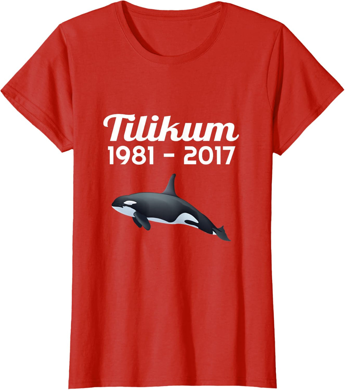 Free Tilikum Save the Orca Killer Whale Shirt T-Shirt - Red