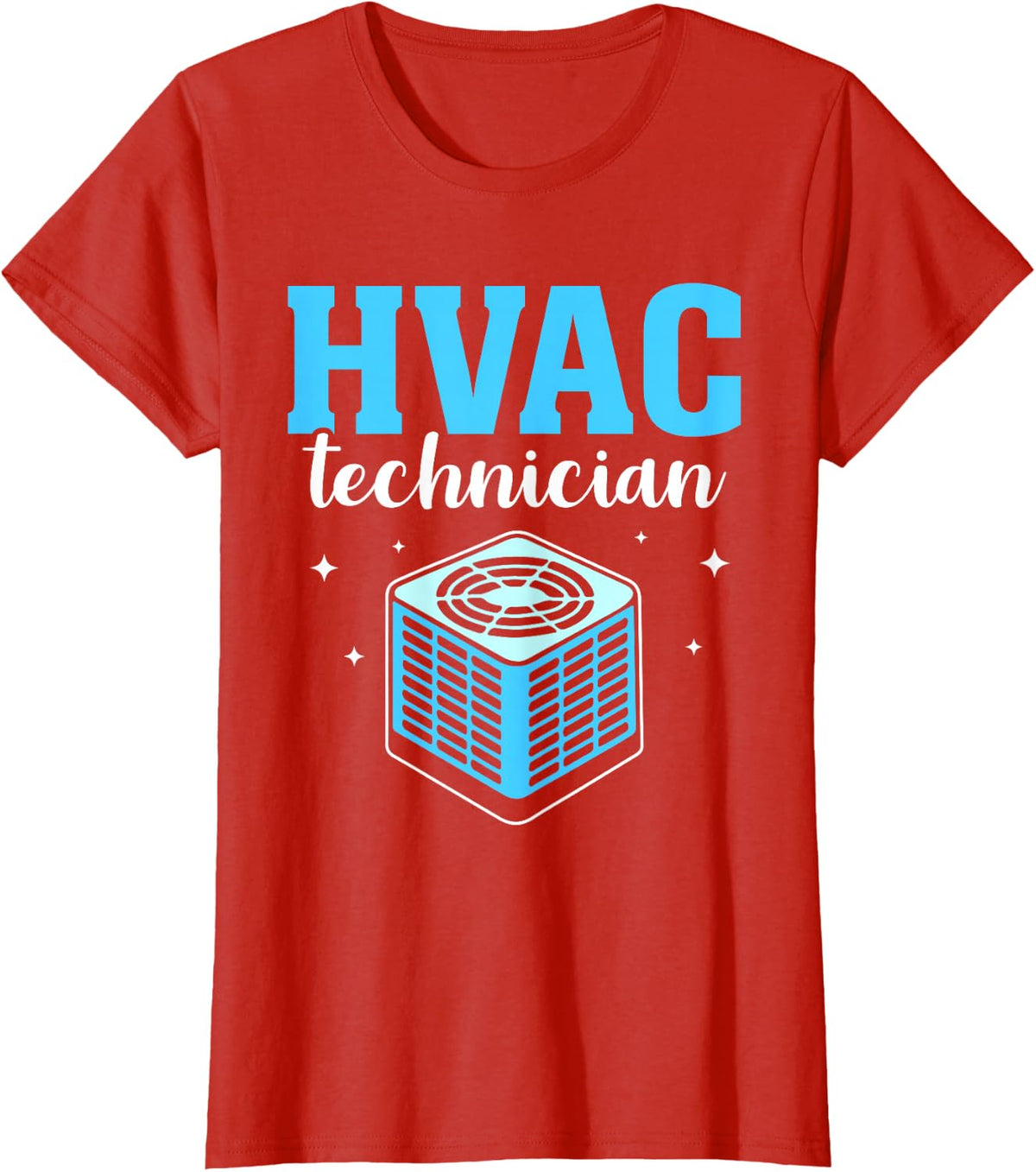 Hvac Technician Installer Tech Profession Hvac Tees T-Shirt For Men - Red