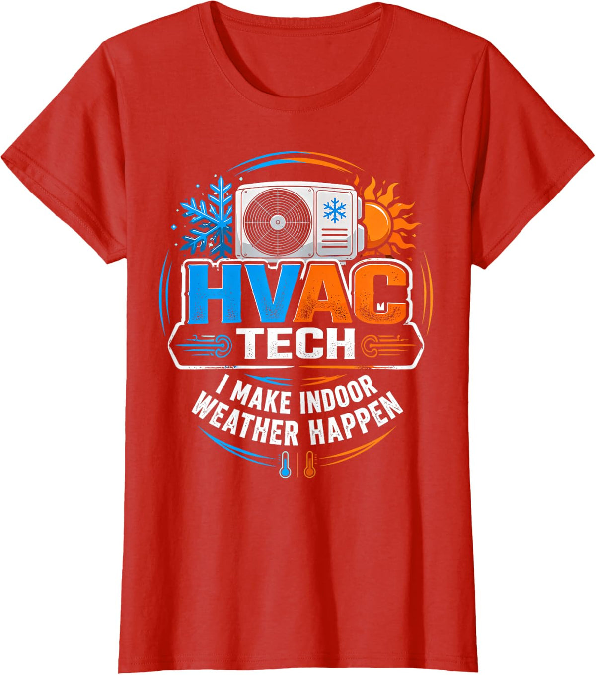Funny HVAC Technician HVAC Tech T-Shirt - Red