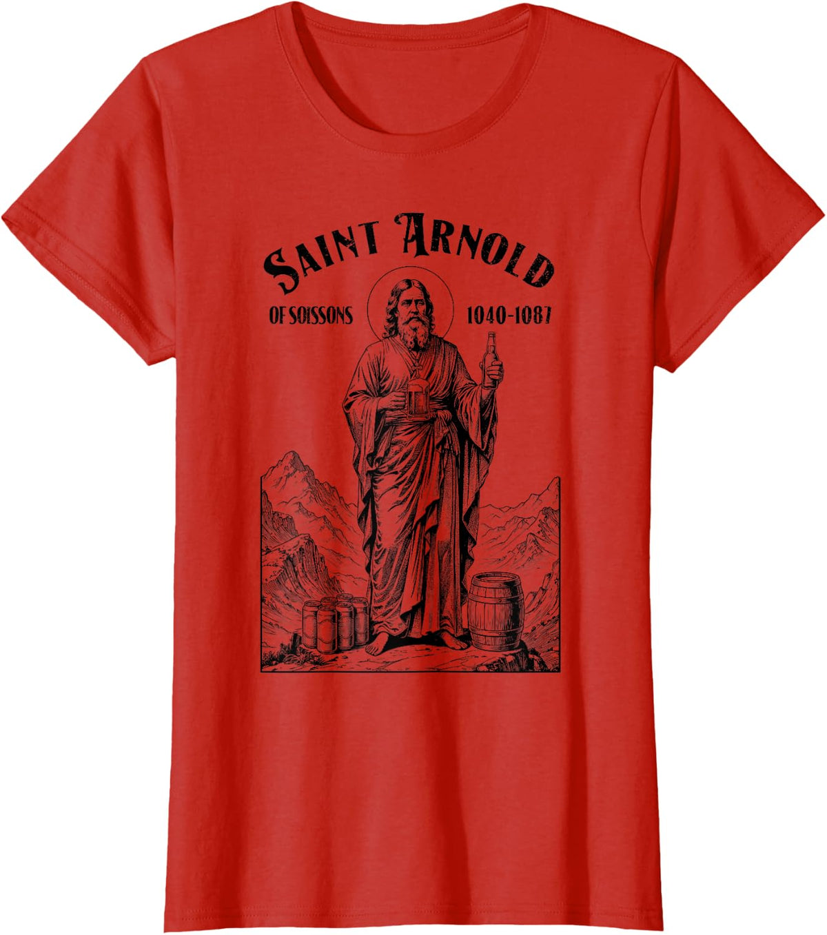 Beer Brewing Patron Saint Arnold Brewmaster Home Brew T-Shirt - Red