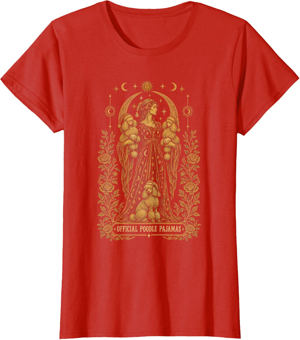 Official Poodle Pajamas Poodle Owner Coquette T-Shirt - Red