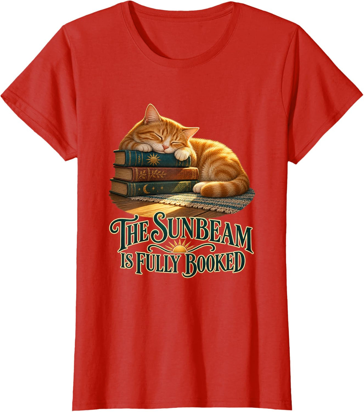 Ginger Cat Sunlight Owner Feline Pet T-Shirt - Red