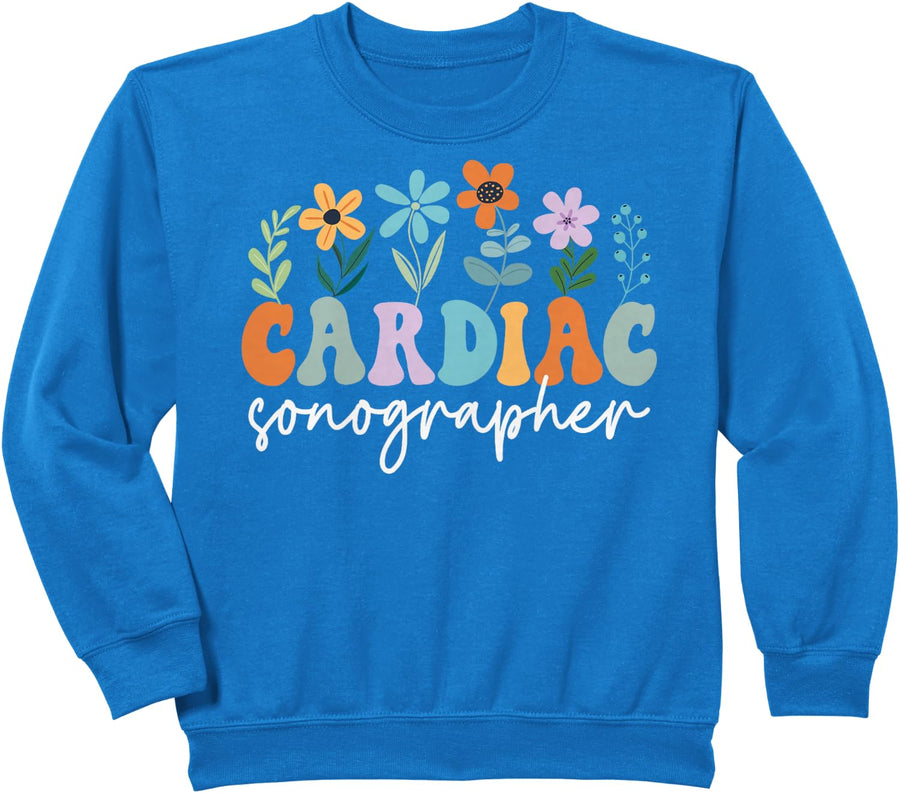 Cardiac Sonographer Cardiac Sonography Ultrasound Student Sweatshirt - Royal Blue