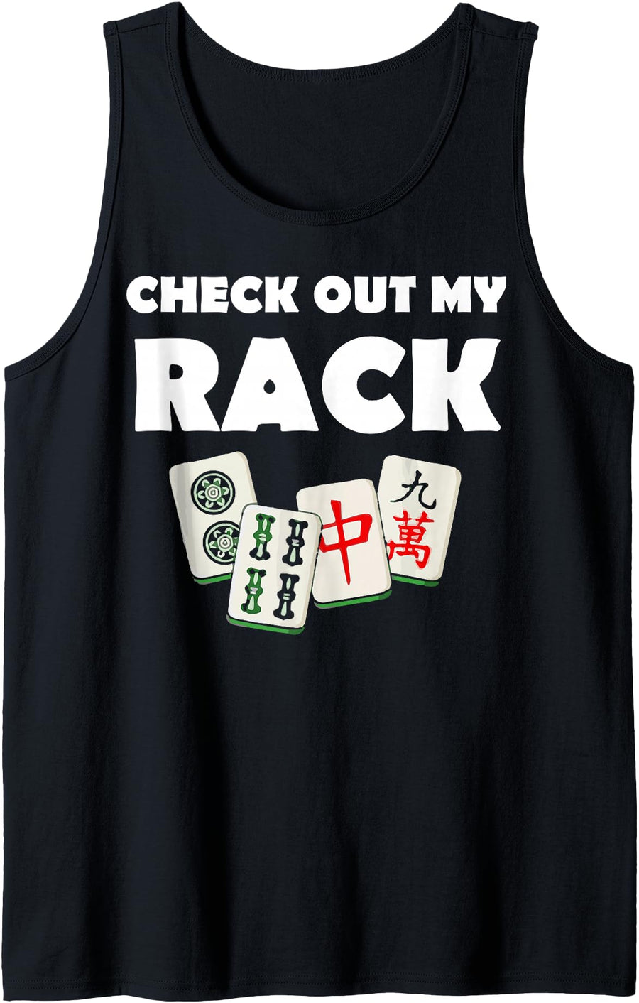 Playing Mahjong Mah Jongg Tile Set Lover Mahjong Cards Mahjong Player Tank Top - Black