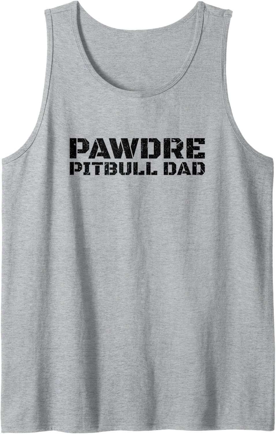 Mens Pitbull Dad Tank Top - Heather Grey