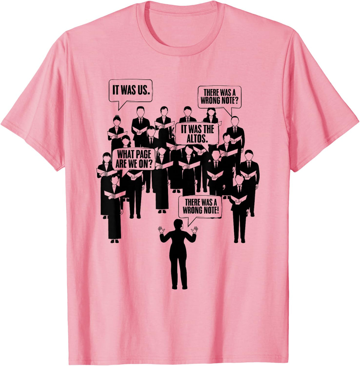 Choir Member Musical Choir Singing Music Singer T-Shirt - Pink