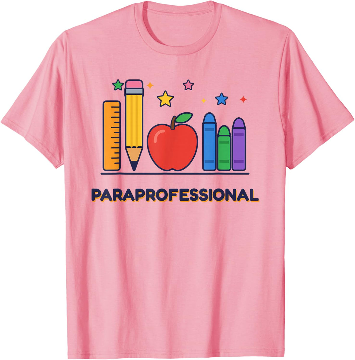 Paraprofessional Gifts Teacher Aide para Educator Women T-Shirt - Pink
