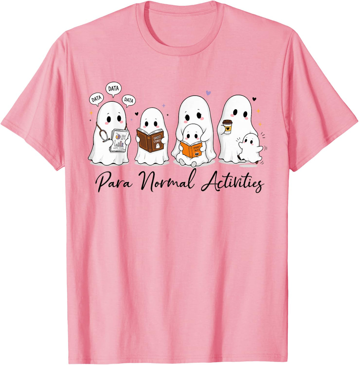 Paraprofessional Halloween, Cute Ghost Classroom Educator T-Shirt - Pink