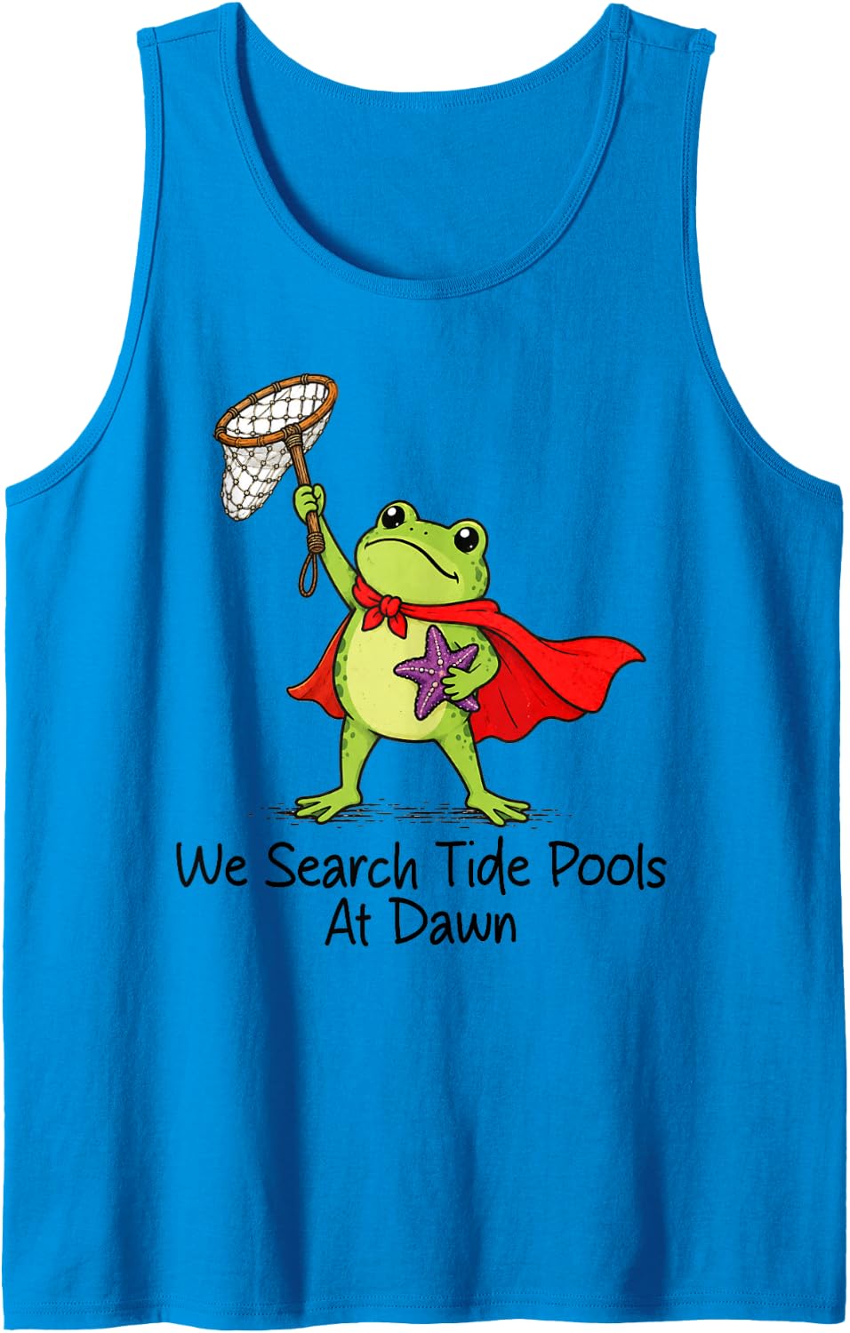 Tide Pool Lover Explorer Frog We Search Tide Pools At Dawn Sleeveless Tank Top - Sapphire Blue