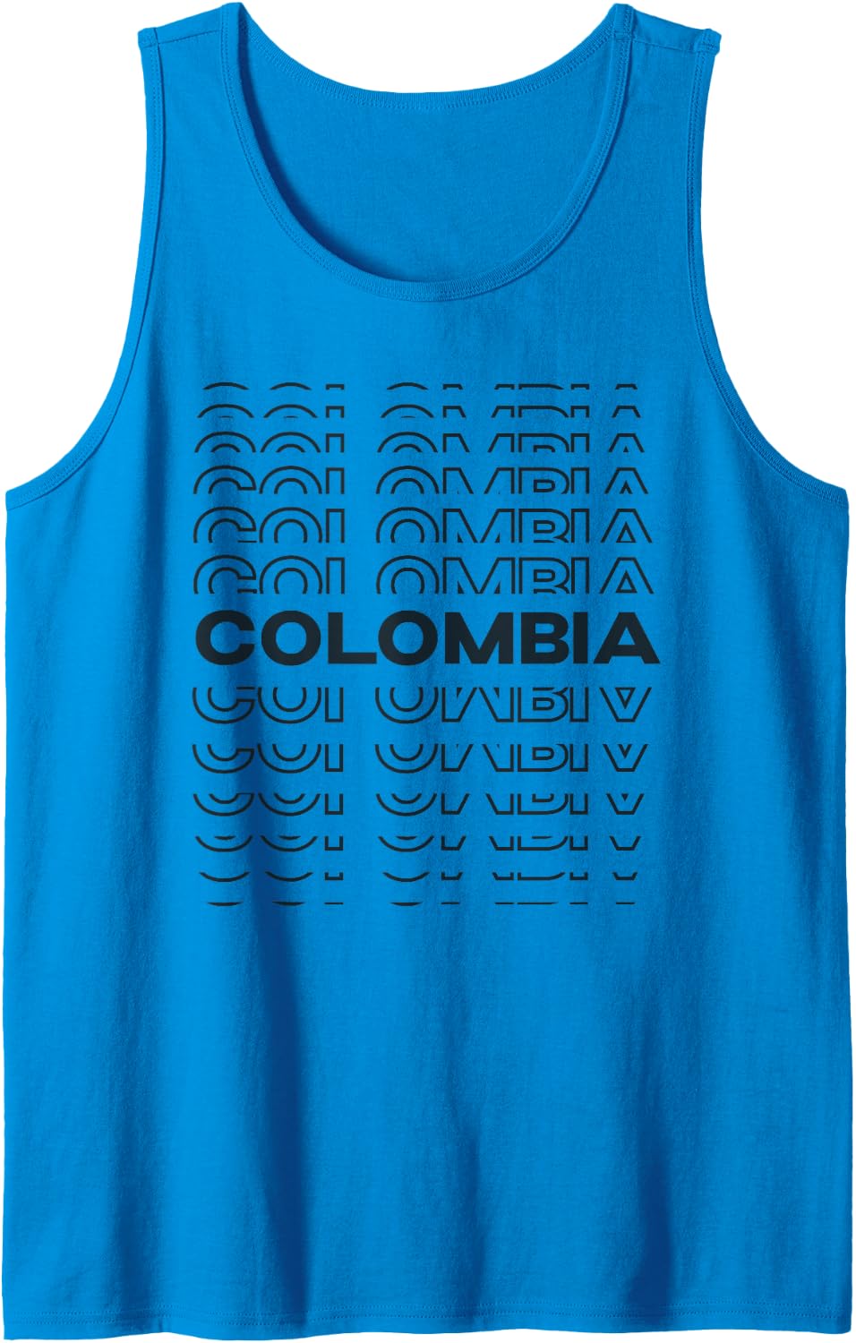 Minimalist Country - Modern Graphic Colombia Tank Top - Sapphire Blue