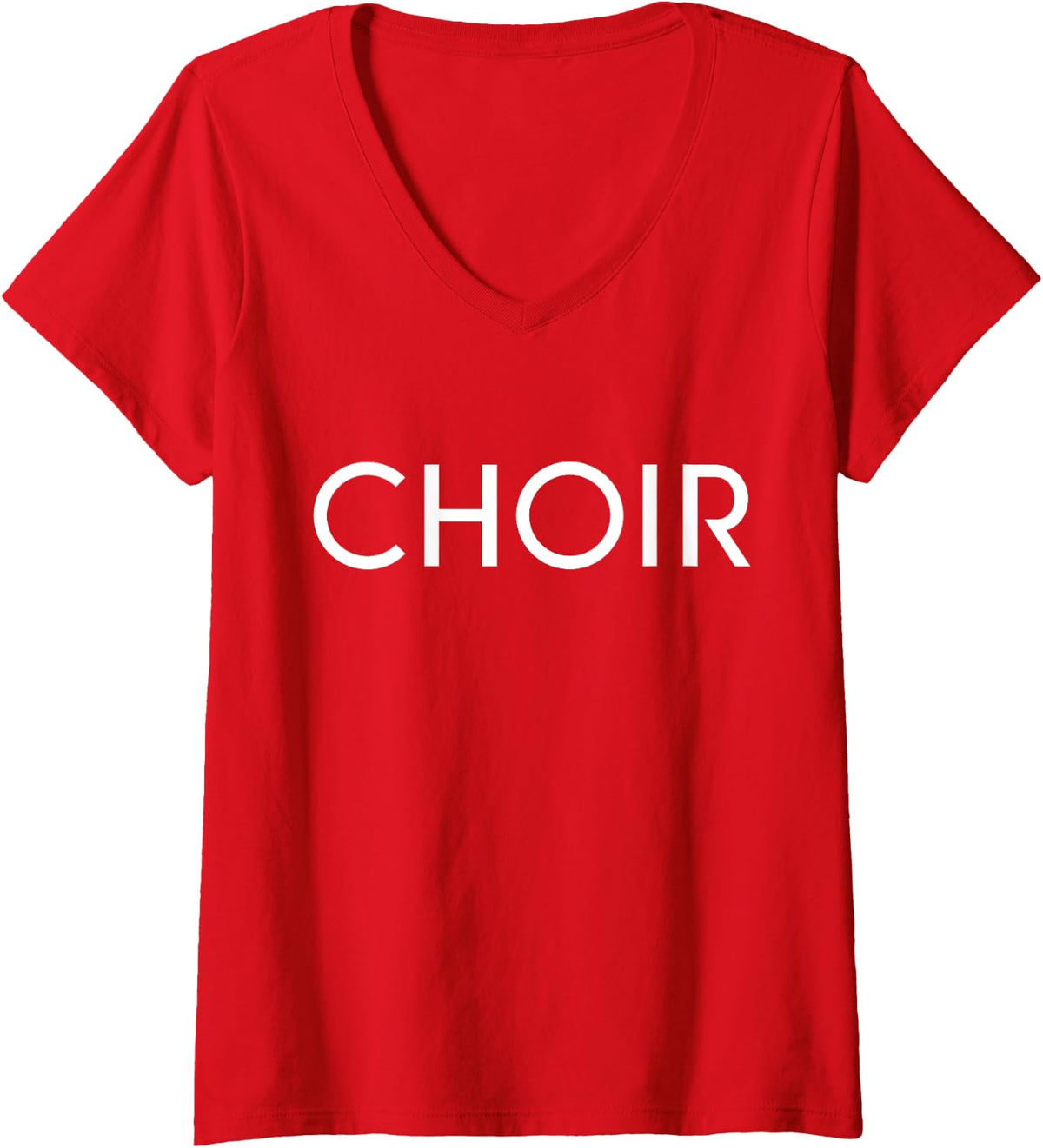 Choir Members Uniform - Choir V-Neck T-Shirt - Red