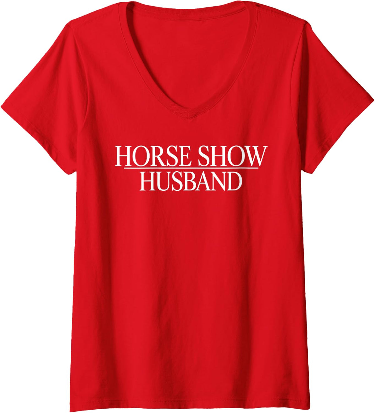 Women's Horse Show Art for Men Boys Dad Equestrian Horse Show V-Neck T-Shirt - Red