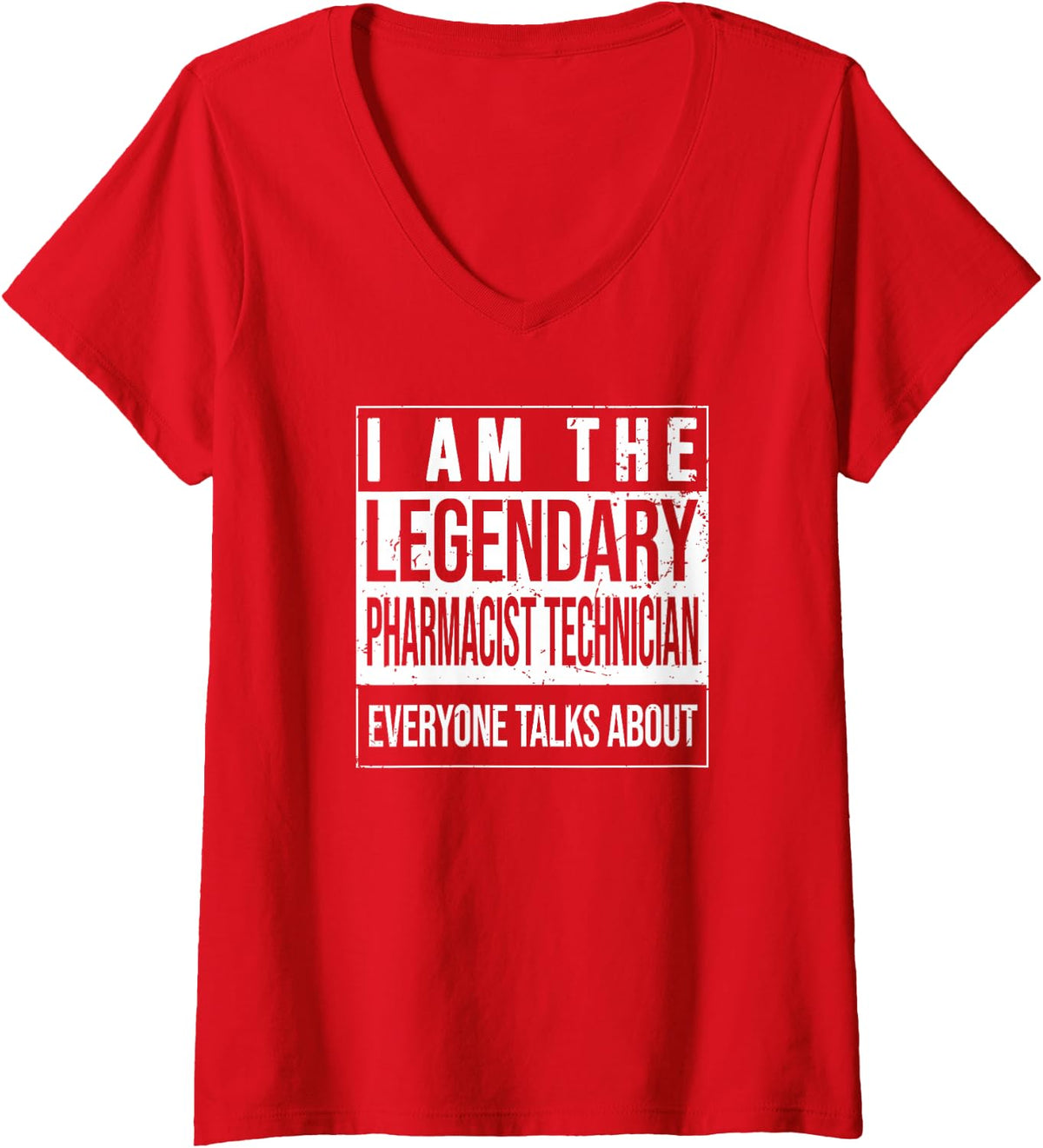Women's Pharmaceutical Birthday Born Pharmacist-Technician V-Neck T-Shirt - Red