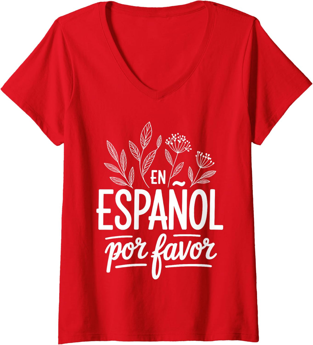 Women's Spanish Teacher Art for Men Women Educator Spanish Teacher V-Neck T-Shirt - Red