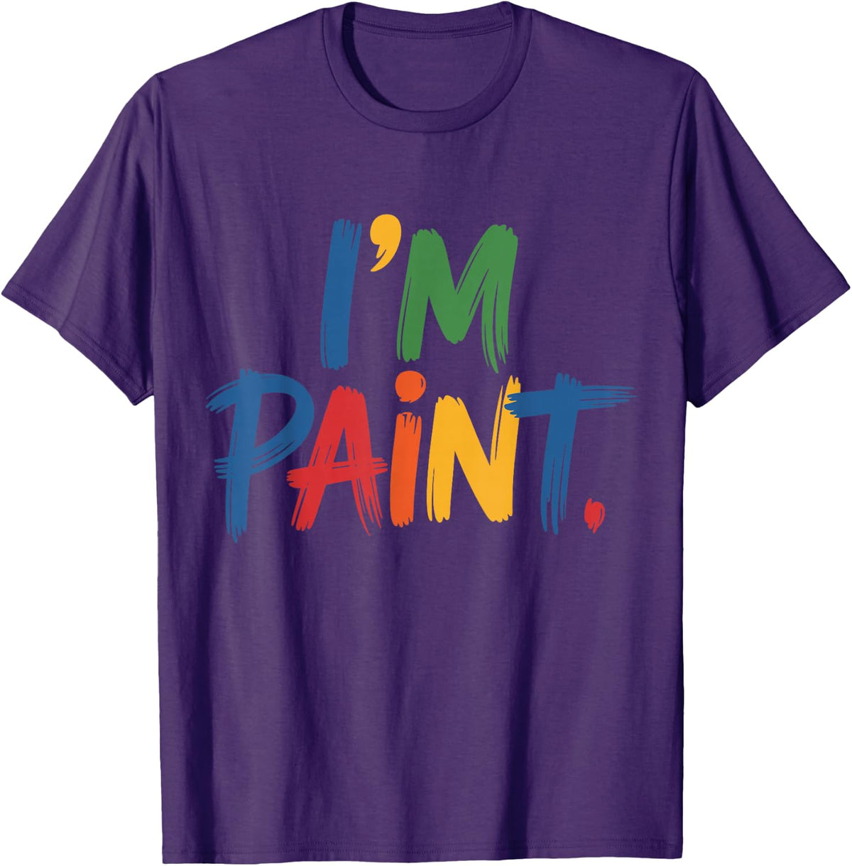 I Heart Love to Finger Paint I'm Paint Cute Couple Valentine T-Shirt - Purple