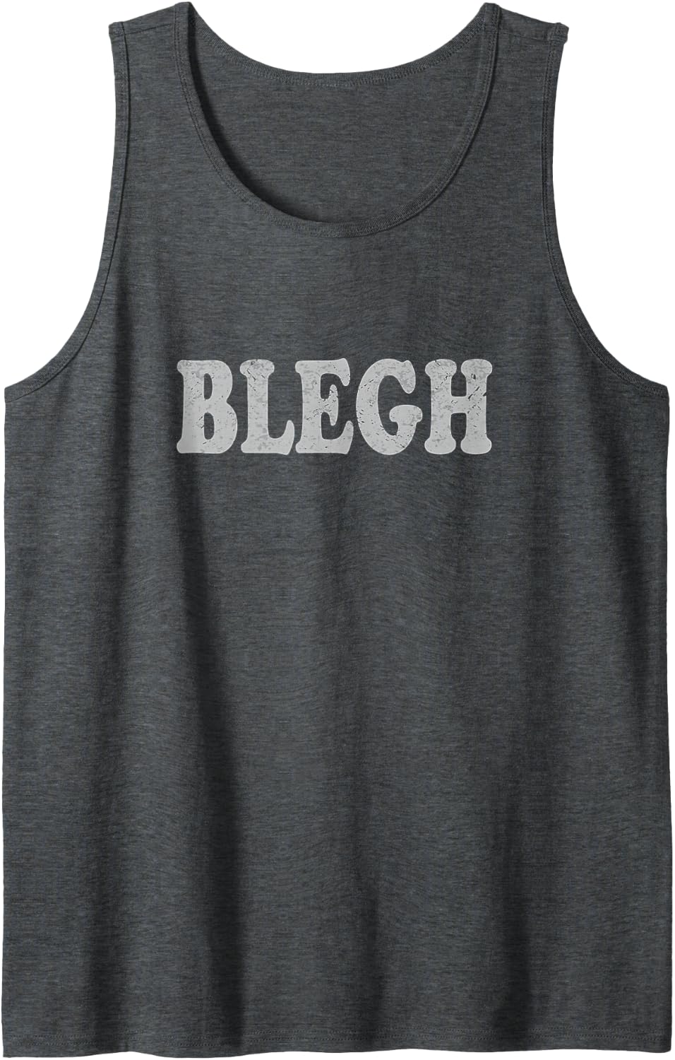 Blegh Metalcore Metal Vocalist Djent Deathcore Tank Top - Dark Heather Grey