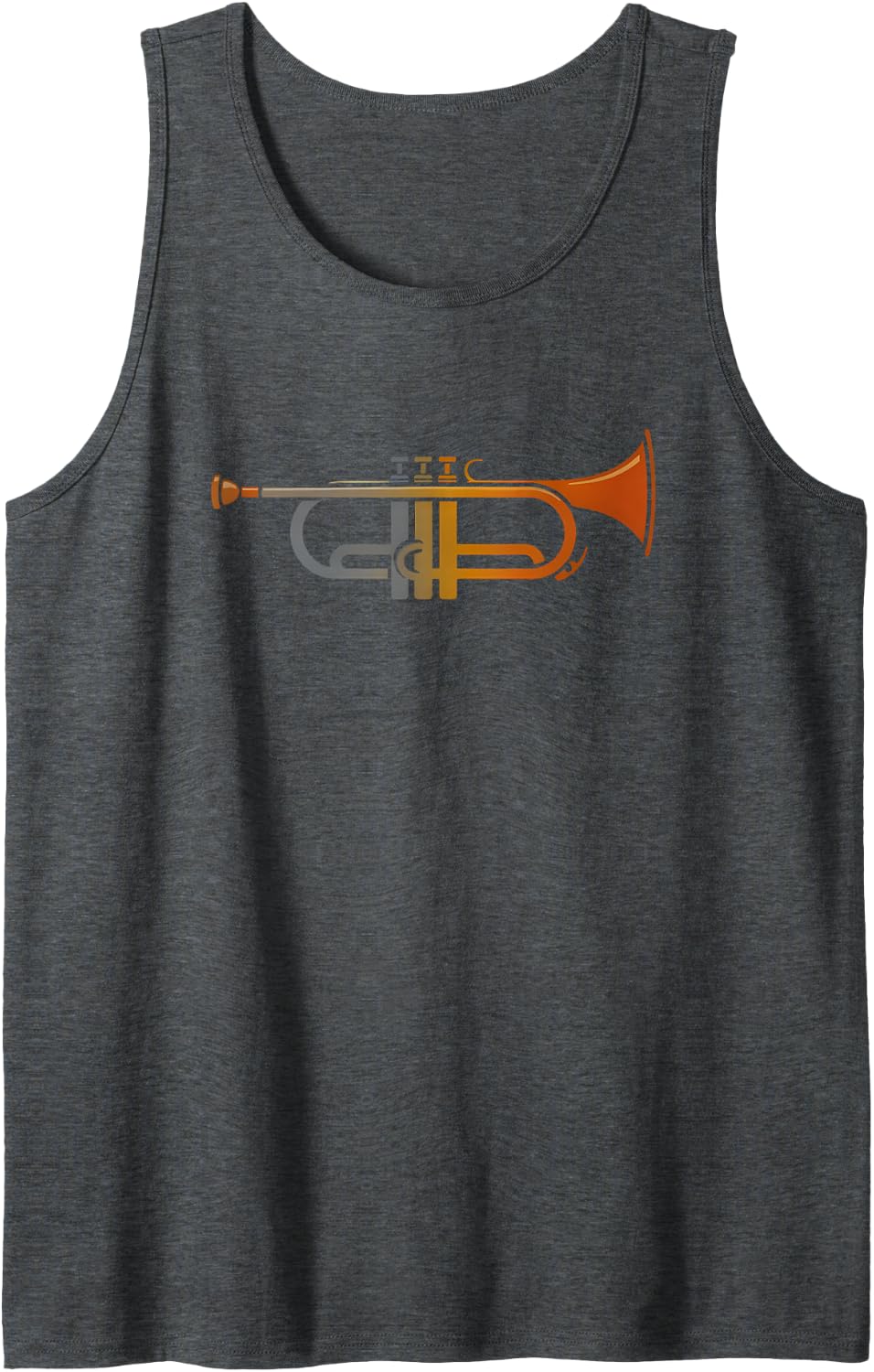 Funny Minimalist Trumpet Musician Saying Tank Top - Dark Heather Grey