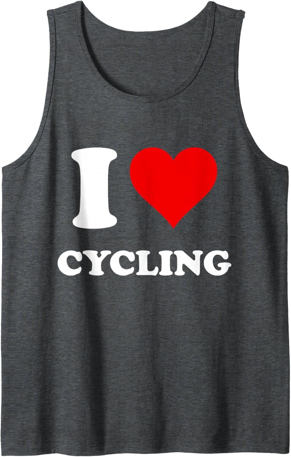 I Heart Cycling I Love Cycling Tank Top - Dark Heather Grey