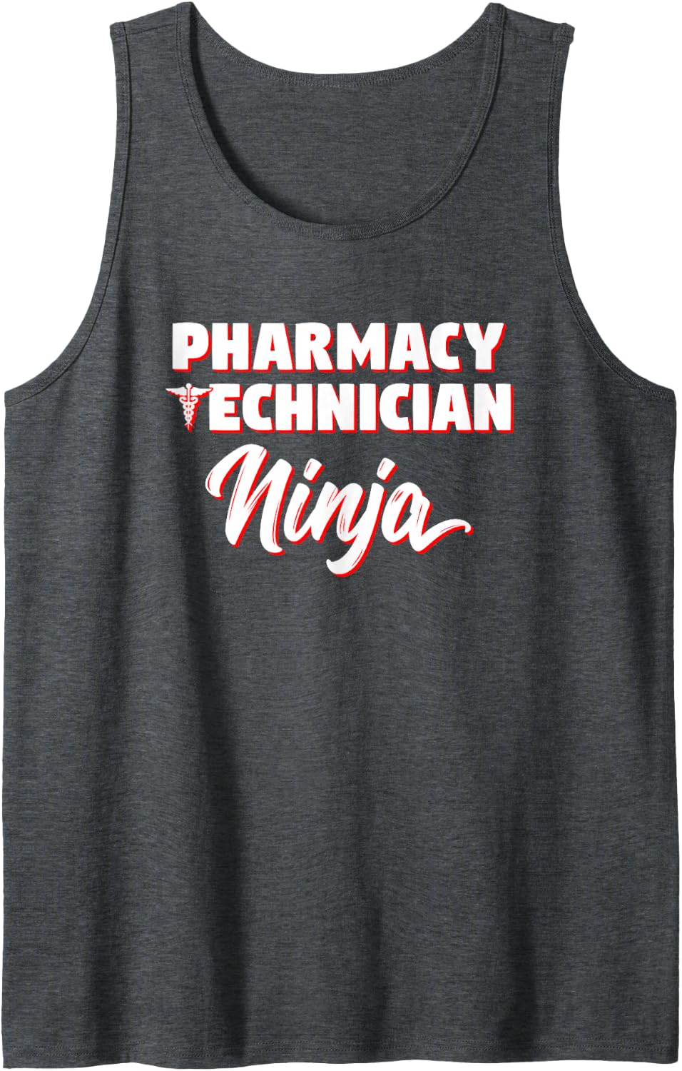 Pharmacy Technician Shirts Funny Pharmacist Gifts Sleeveless Tank Top - Dark Heather Grey