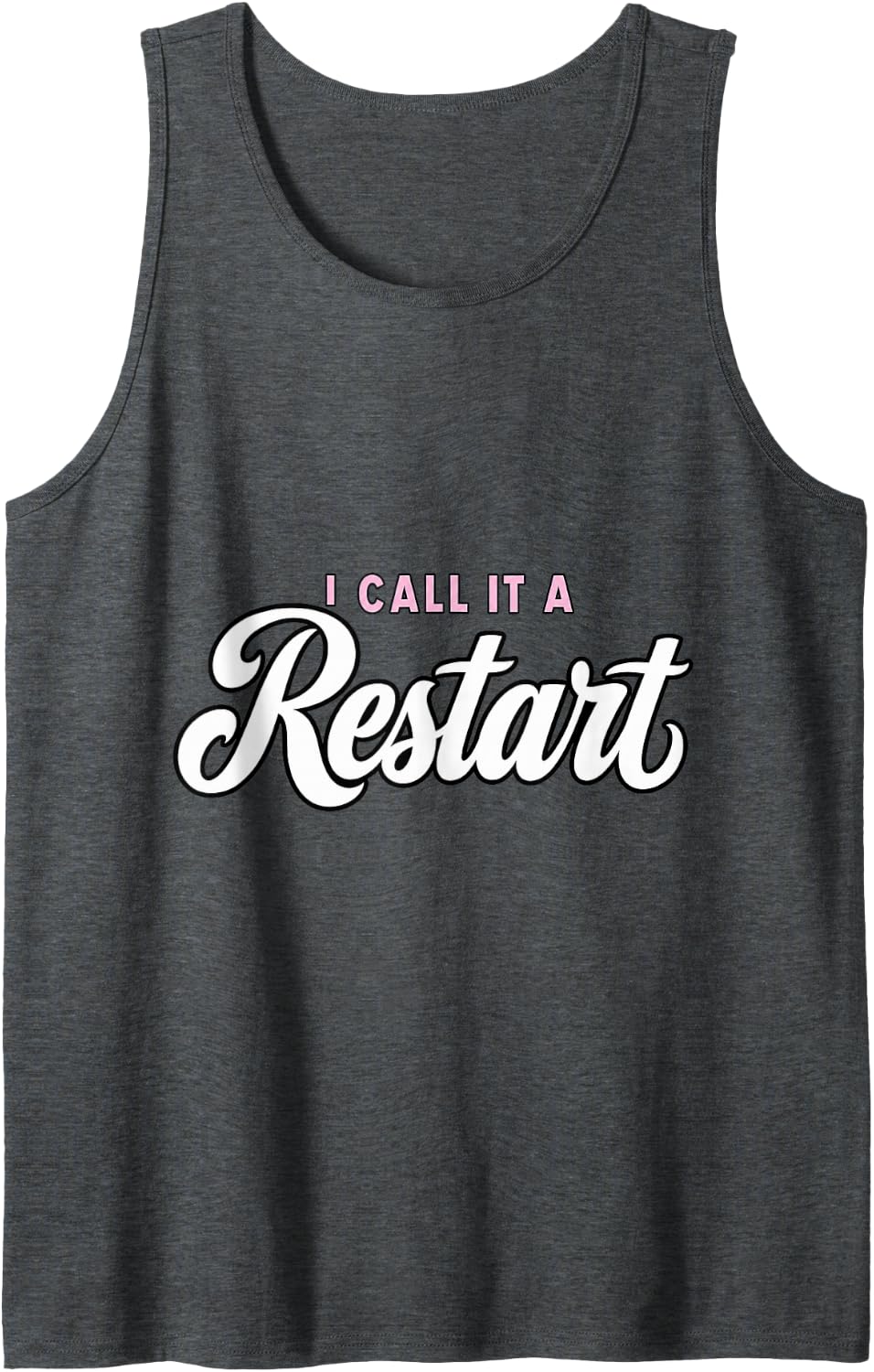 Line Dancing I Call It A Restart Line Dancer Funny Sleeveless Tank Top - Dark Heather Grey