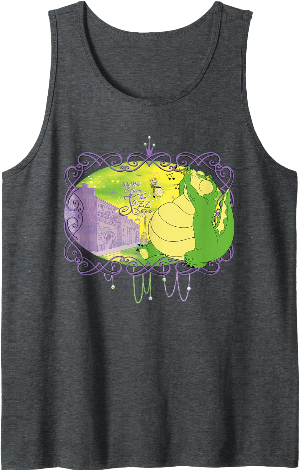 Disney The Princess and The Frog Louis and Ray Mardi Gras Tank Top - Dark Heather Grey