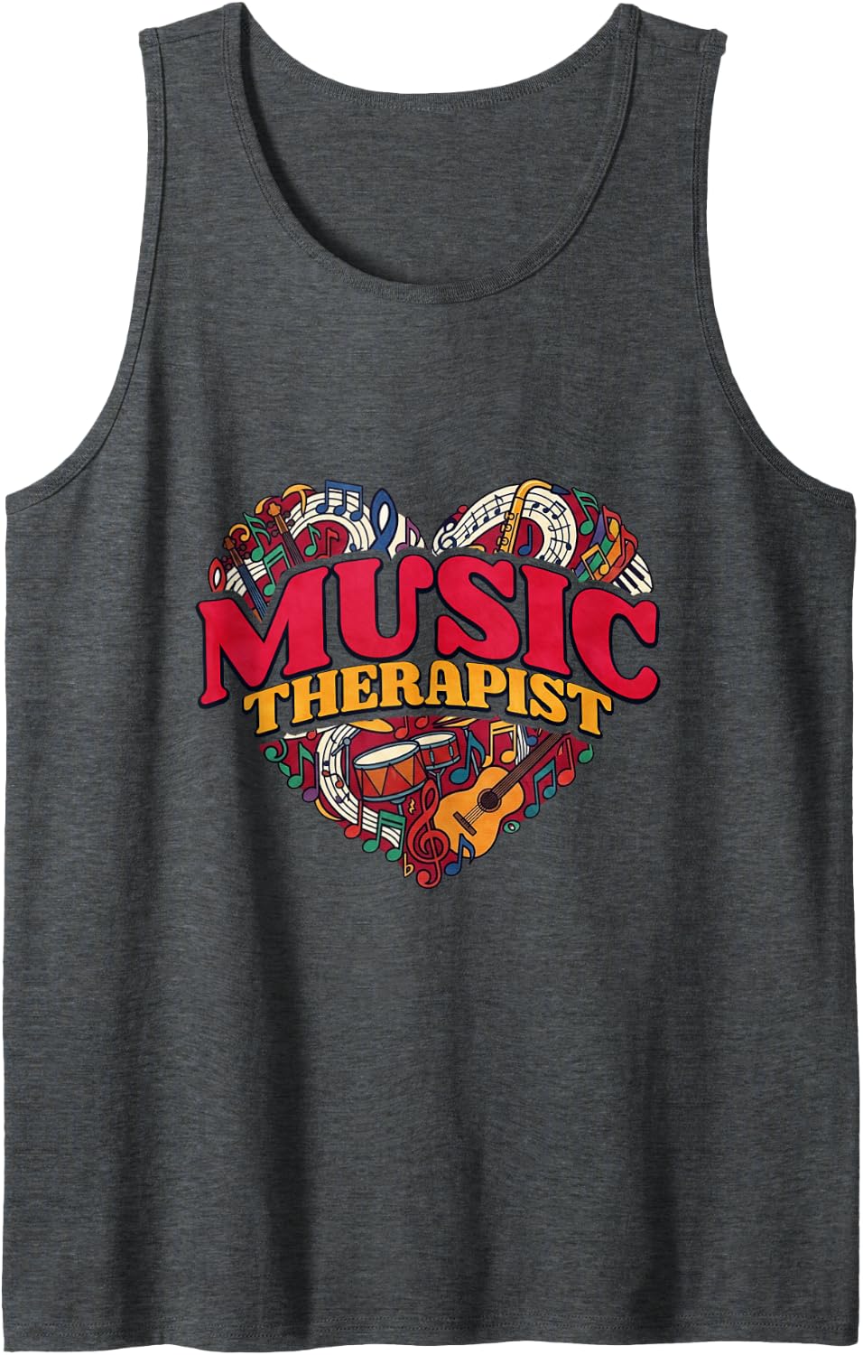 Music Therapy Therapist Tank Top - Dark Heather Grey