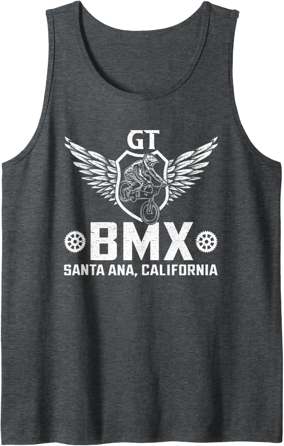 GT BMX Santa Ana, California Tank Top - Dark Heather Grey