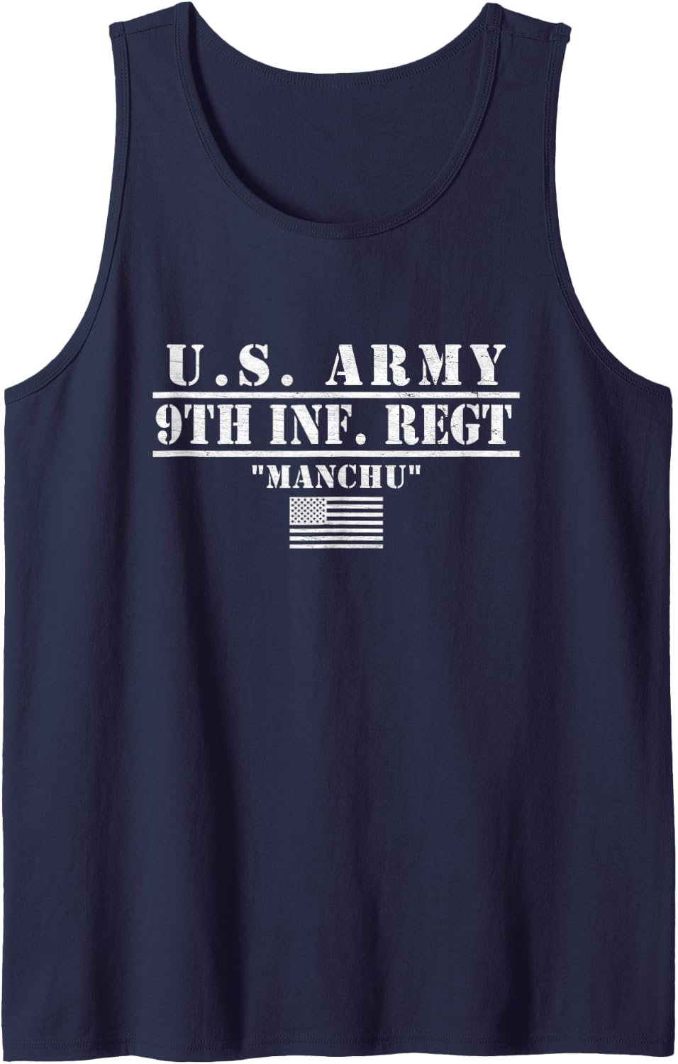 9th Infantry Regiment 9th Inf Regt Manchu Fort Carson Tank Top - Navy Blue