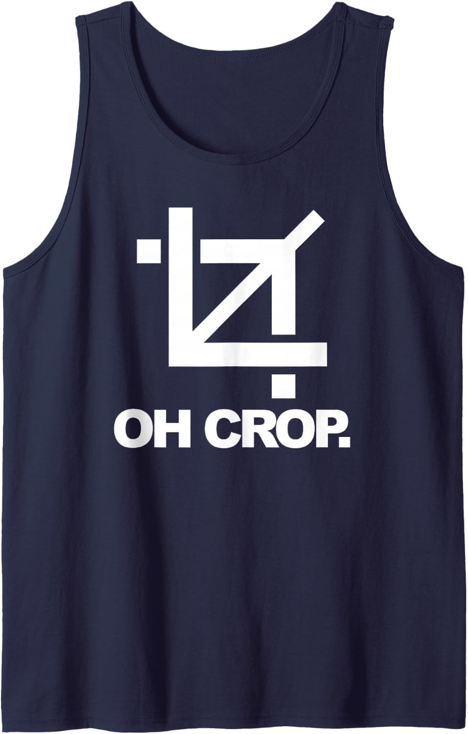 Photographer Crop Tool Oh Crop Sleeveless Tank Top - Navy Blue