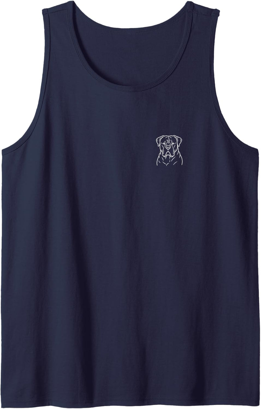 Cane Corso Dog Lover Cute Minimalist Doodle Pocket Sleeveless Tank Top - Navy Blue