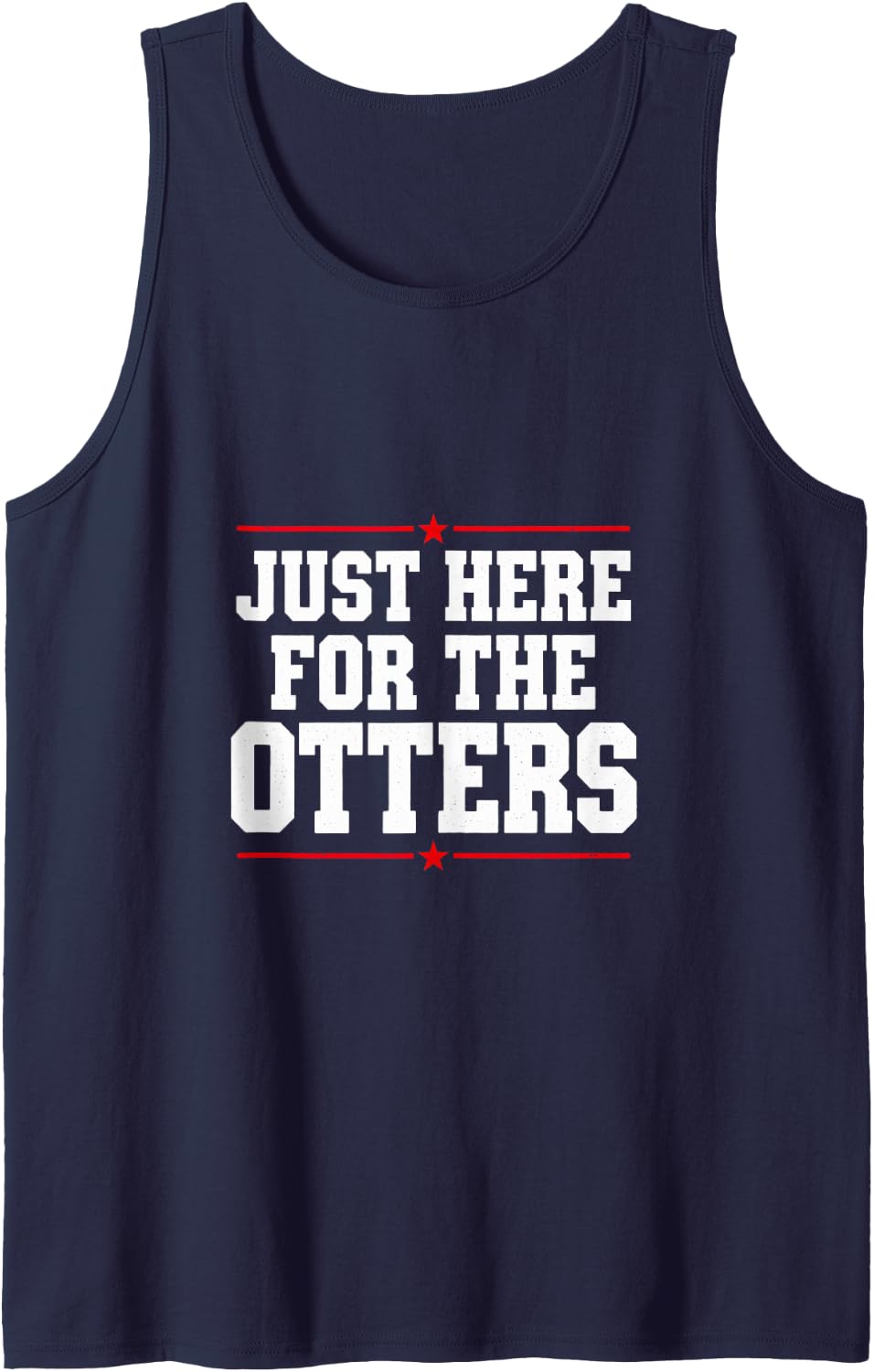 Just Here for the Otters Sleeveless Tank Top - Navy Blue