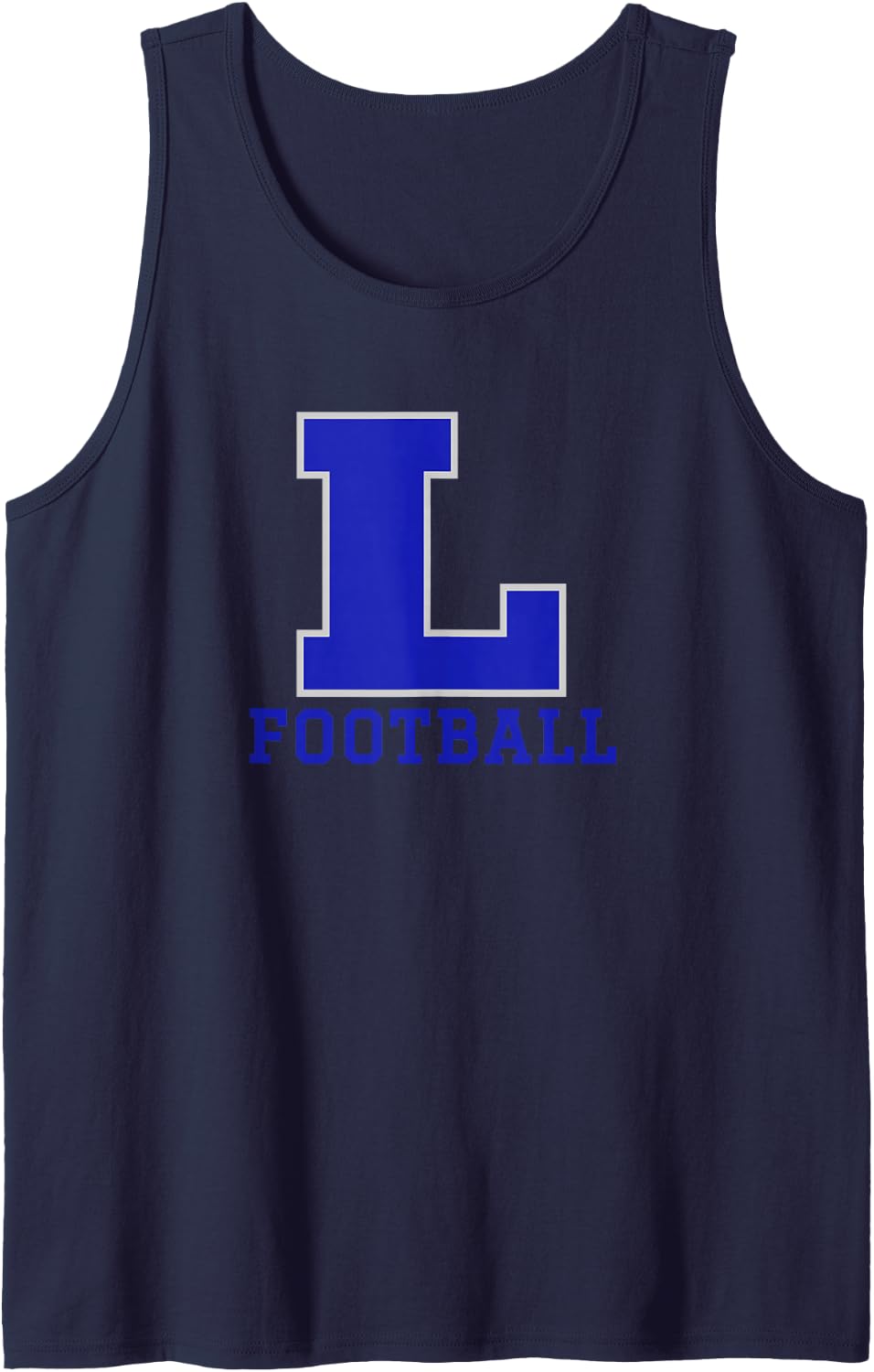 Lyman Memorial Bulldogs Football Sleeveless Tank Top - Navy Blue