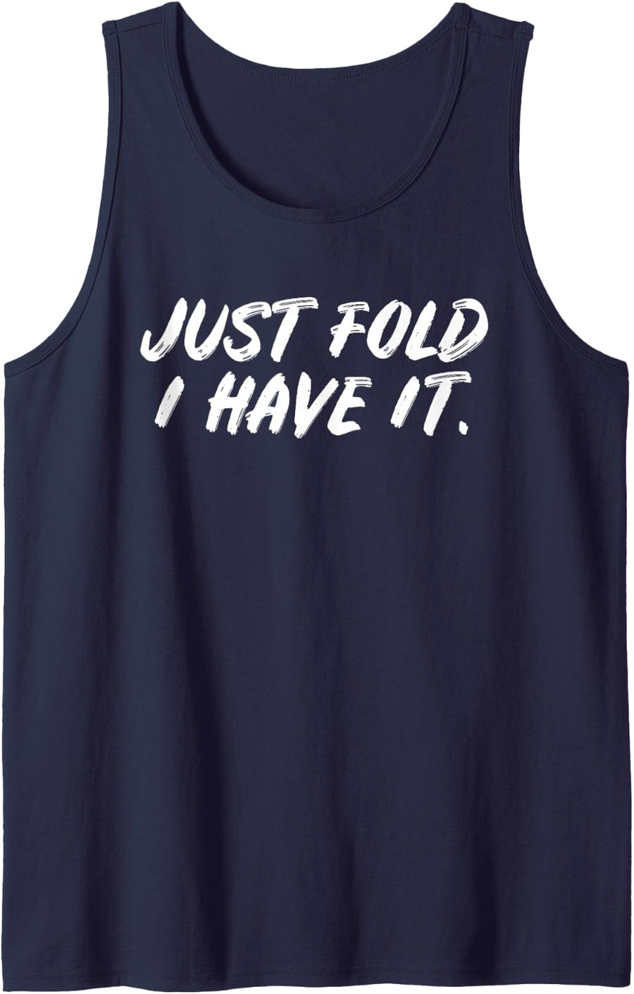 Funny Poker Card Game Texas Hold Gift: Womens & Mens Graphic Sleeveless Tank Top - Navy Blue