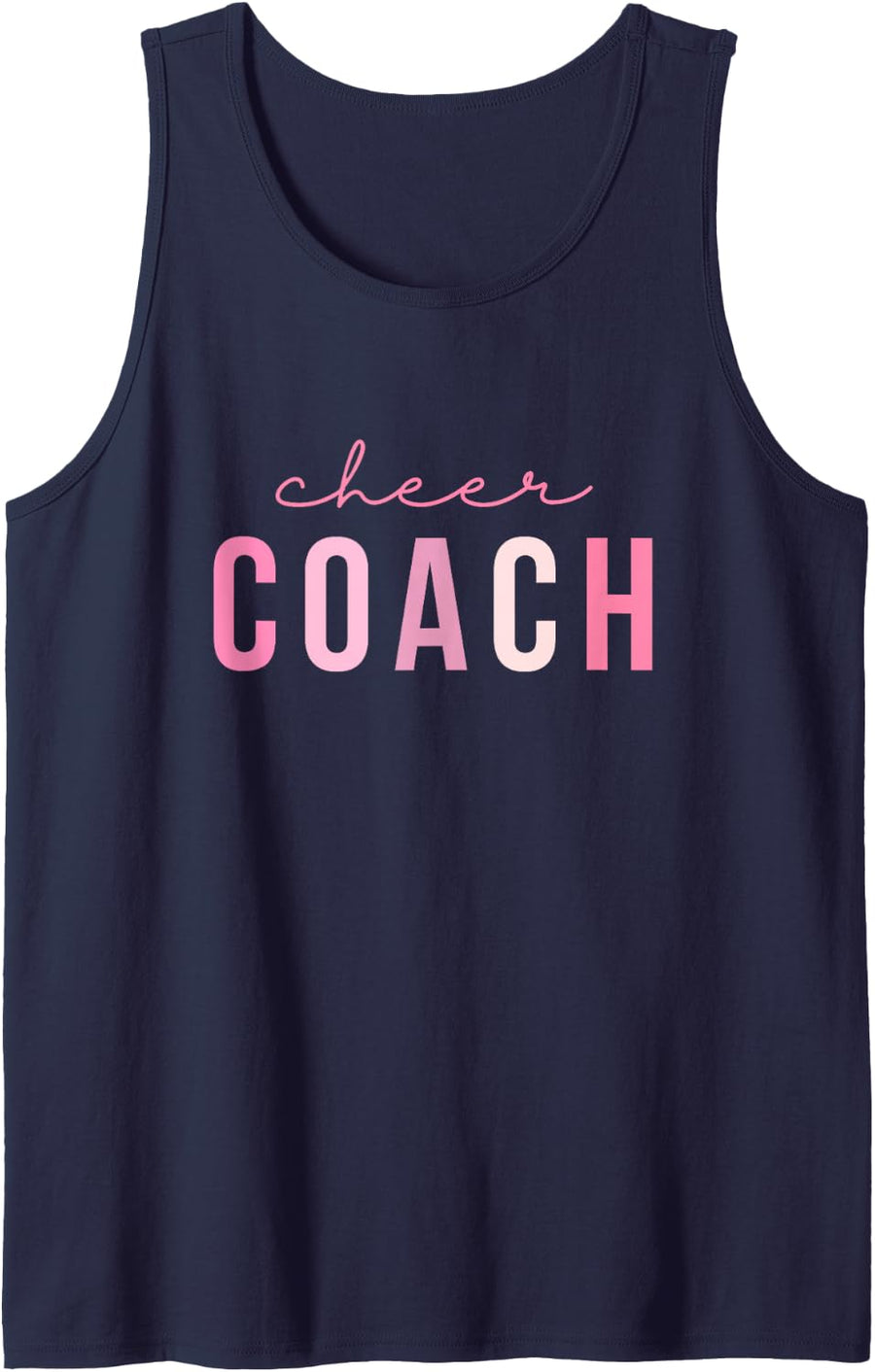 Cheer Coach Cheerleading Coach Sleeveless Tank Top - Navy Blue