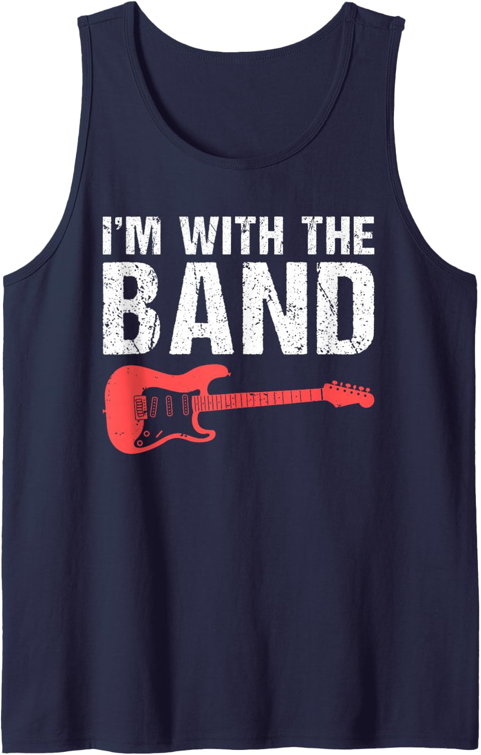 Im with the Band Rock and Roll Rocker Tank Top - Navy Blue